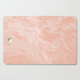 Thick Paint Light Blush Textured Modern Minimalist Painted Abstract Cutting Board