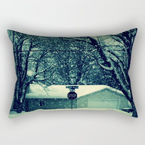 Stop snowing Rectangular Pillow