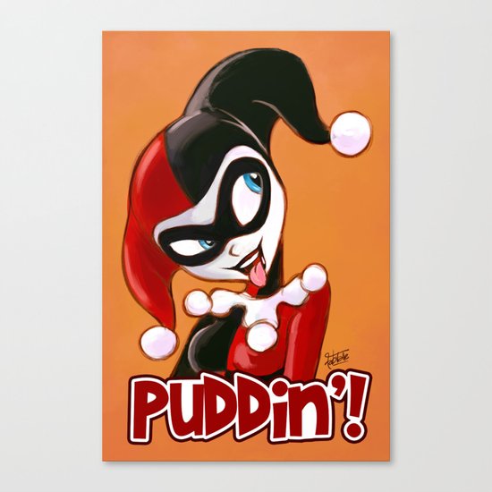 Cute Harley Quinn Sketch Canvas Print