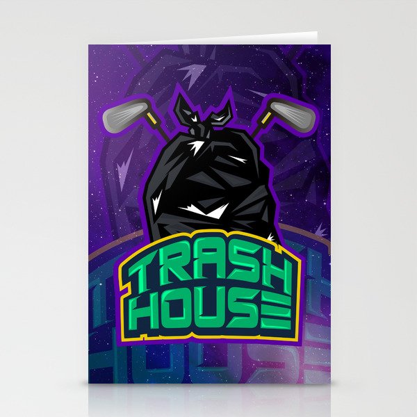Trash House Outer Space Stationery Cards