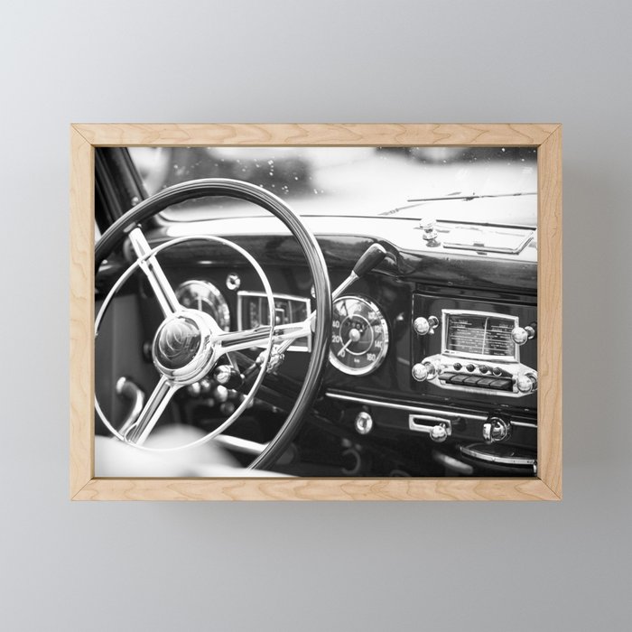 Classic Car Interior Framed Mini Art Print By Thetoniccreative