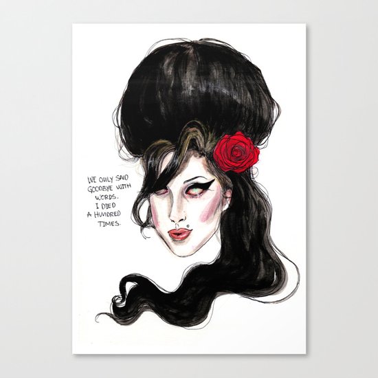 Amy W / quote Canvas Print