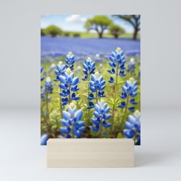 Central Texas Wildflowers Bluebonnet Field 2 Mini Art Print