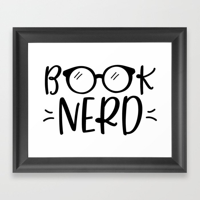 Book Nerd Framed Art Print