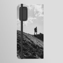 Adventure on the Mountain Peaks | black and white nature photography | Europe photo / art print Android Wallet Case
