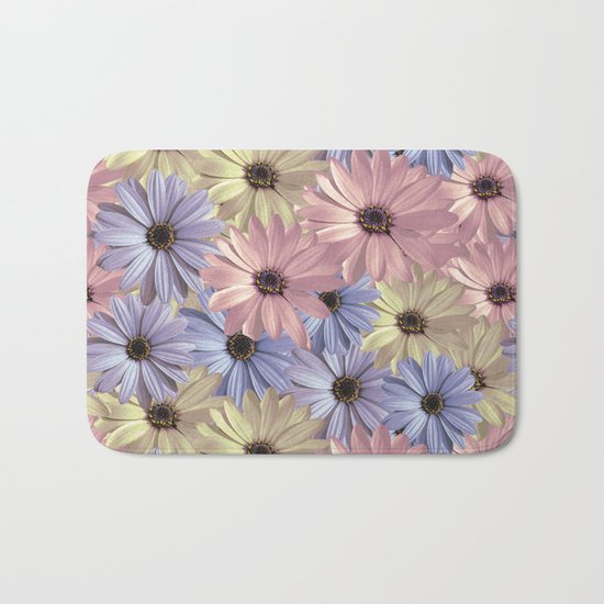 Pink Yellow Blue Bath Mat