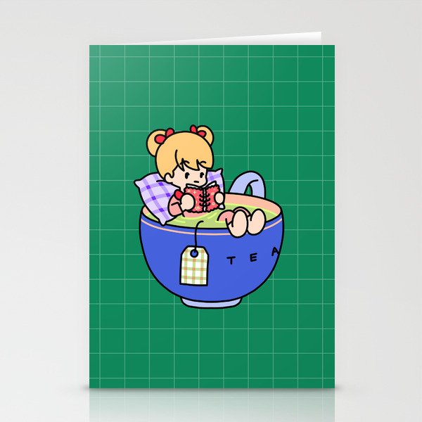 Cozy tea bath Stationery Cards