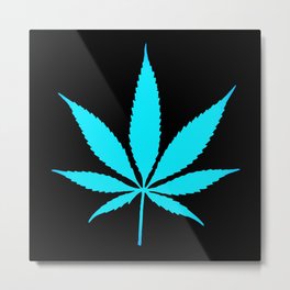 Weed : High Time Blue Metal Print | 420, Cannabis Leaf, Pop Art, Stoner, Cannabis, Marijuana, Bud, Highvibrations, Weed, Weedart 
