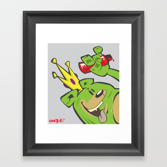 illsurge : King of The Bombing Bears Framed Art Print