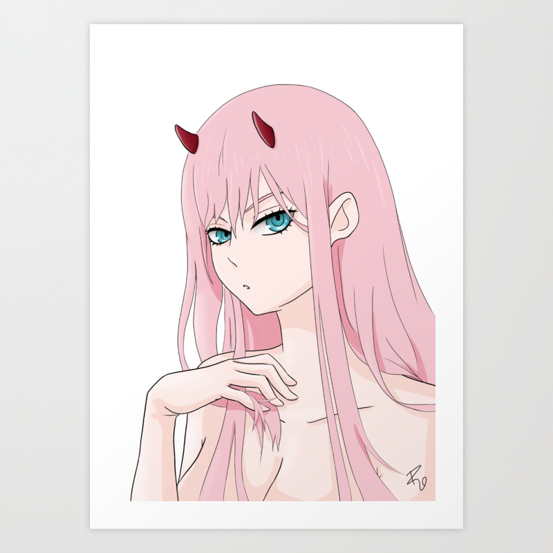 Zero Two Darling In The Franxx Art Print By Robepate Society6