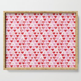Kitschy Valentine Hearts Love Letters Serving Tray