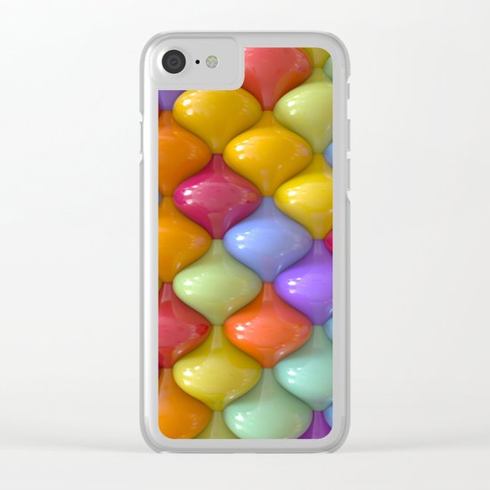 Oval Pattern Clear iPhone Case