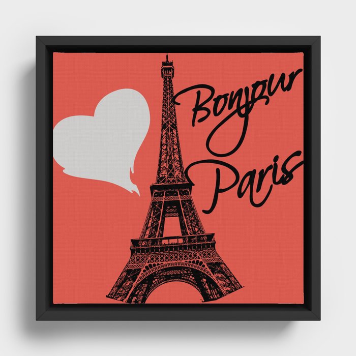 Paris Eiffel Tower Framed Canvas