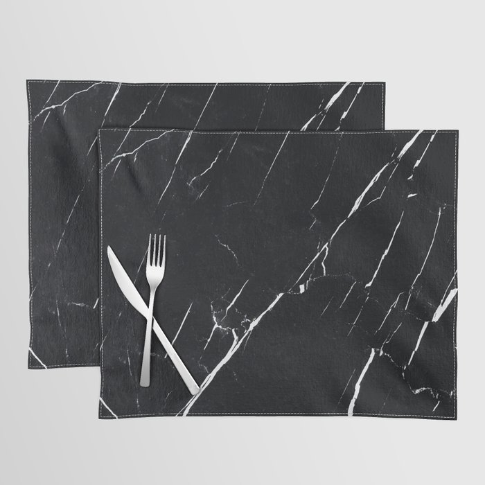 Modern Black Marble  Placemat