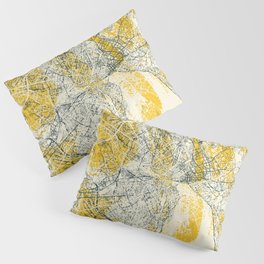 Switzerland, Geneva - Artistic City Map - Modern Aesthetic  Pillow Sham