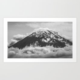 Volcano Misti in Arequipa Peru Covered by Clouds Art Print