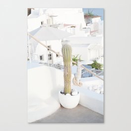 Santorini Cactus Dream #2 #minimal #wall #decor #art #society6 Canvas Print