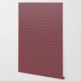 Mini Modern Abstract Polka Dots Hot Pink Wallpaper