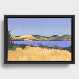 Lake in Marin County Framed Canvas