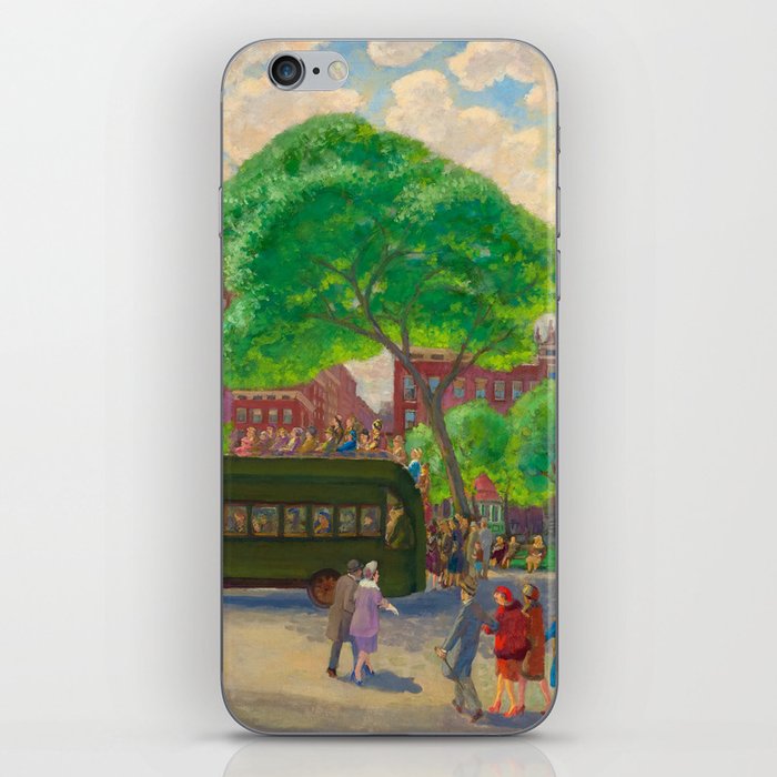 Buses in the Square by John Sloan iPhone Skin