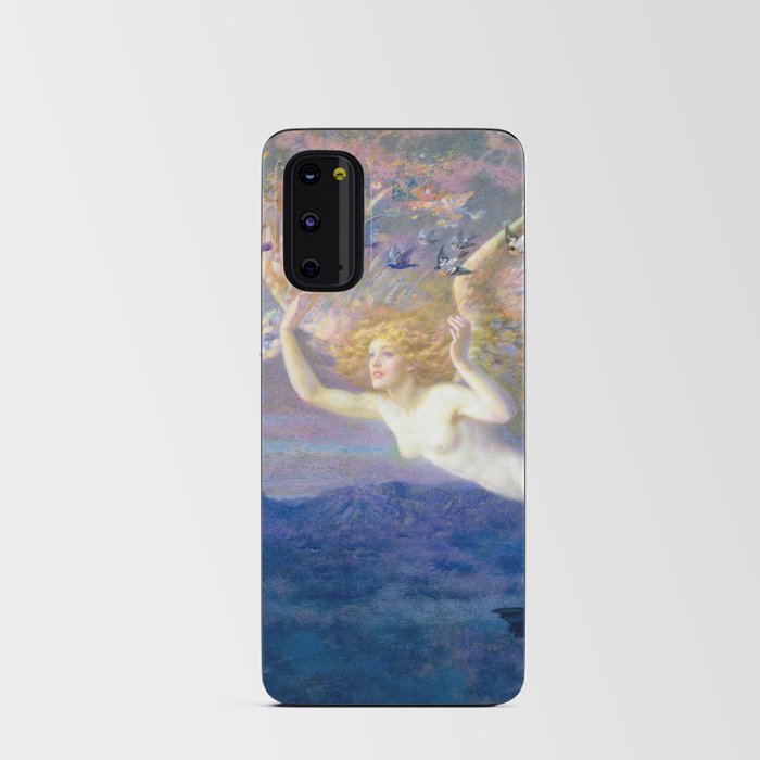 On the Wings of the Morning by Edward Robert Hughes Android Card Case