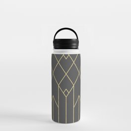 Art Deco Gold Geometric - Modern Pattern Water Bottle