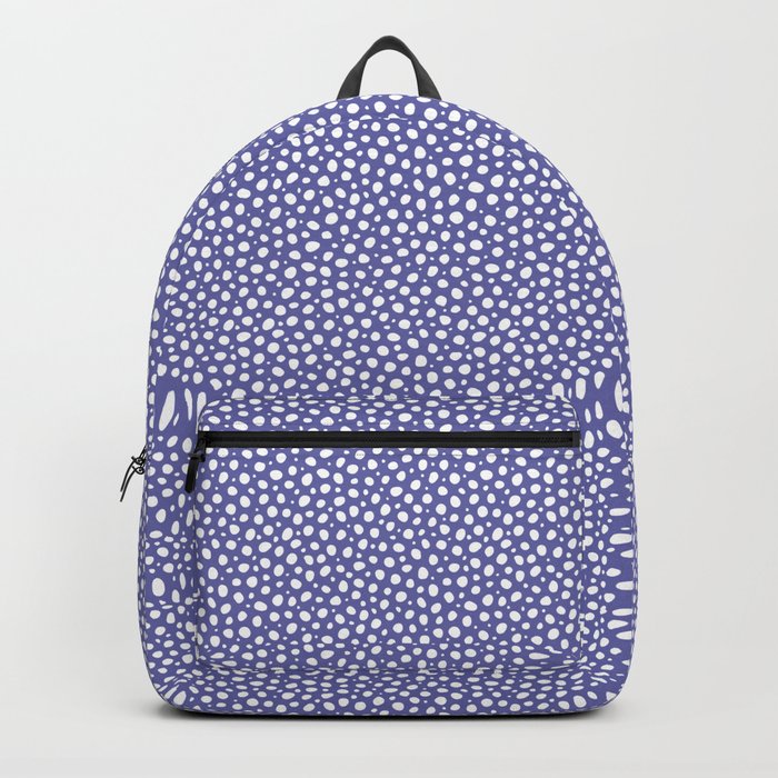 Small Tiny Purple and White Polka Dots Backpack