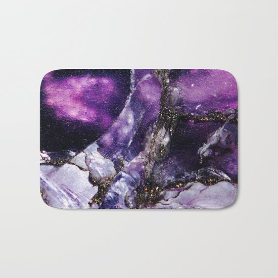 PURPLE AMETHYST QUARTZ MACRO Bath Mat
