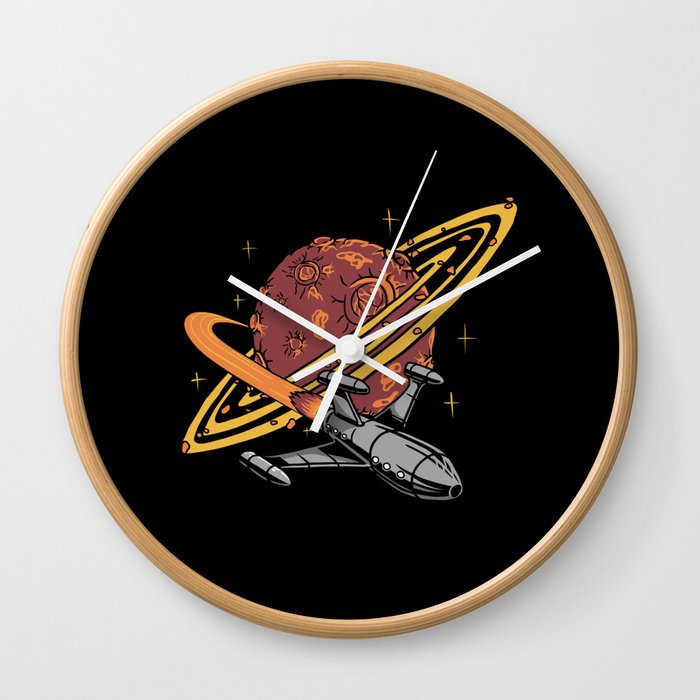 Cool Planet Spaceship Explorer Wall Clock
