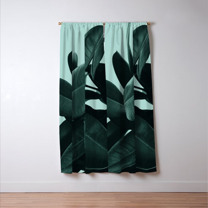 Dark Green Ficus Blackout Curtain By Judithhoy Society6