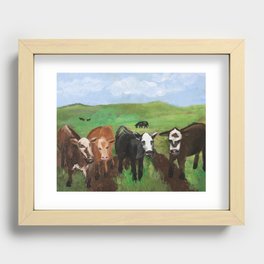 Spring Time in the Pastures Recessed Framed Print
