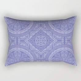 White on Peri Symmetry Rectangular Pillow