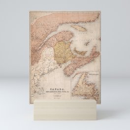 1856 Map of Quebec, New Brunswick, PEI, Nova Scotia Mini Art Print