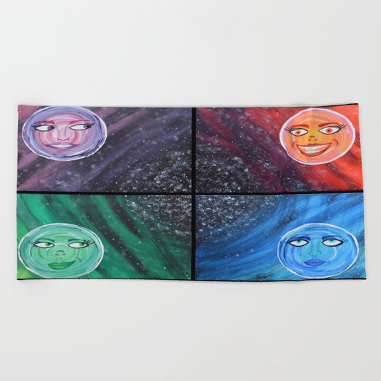 Sister Moons Beach Towel
