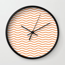 Orange Wave pattern  Wall Clock