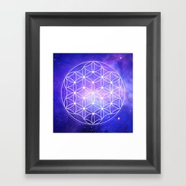 Flower Of Life Galaxy Framed Art Print