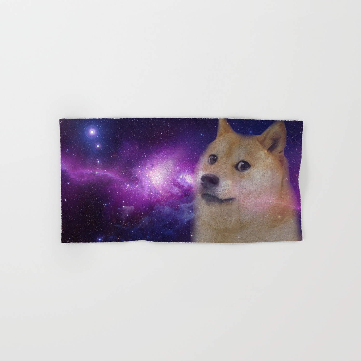 Doge Dog Meme Space Hand Bath Towel By Proffesionaldesigner Society6