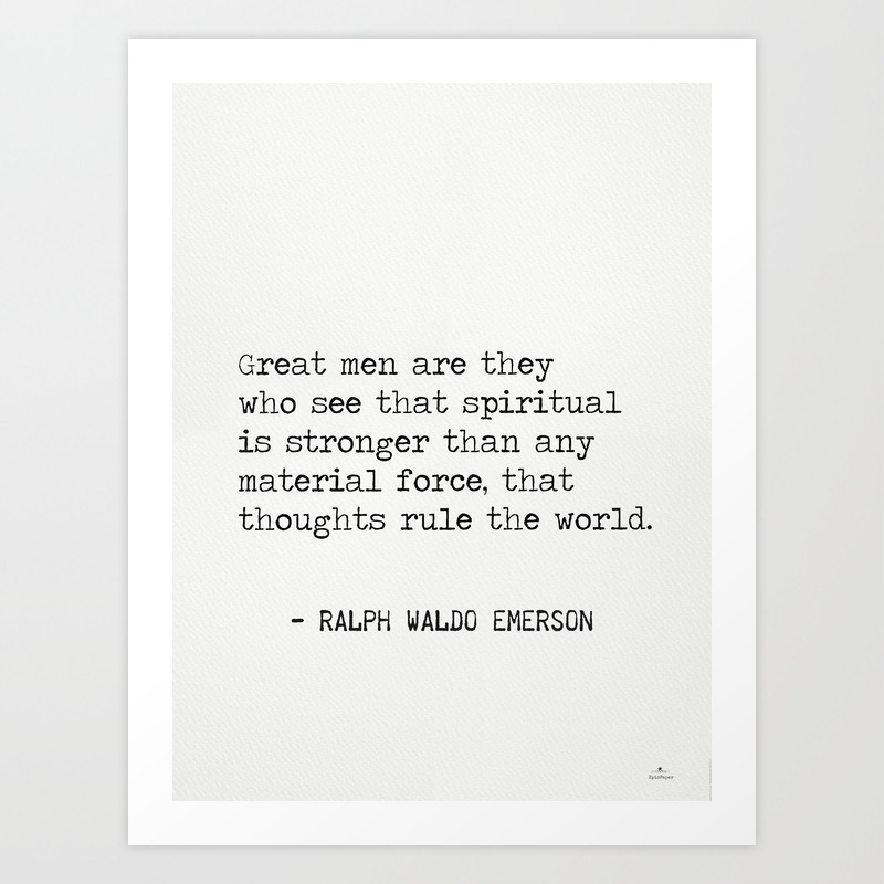 Ralph Waldo Emerson Quotes 11 Art Print By Wildpaperzero Society6