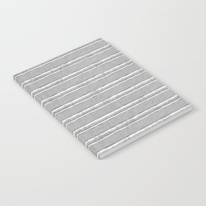 Stripy Silver Lines Notebook