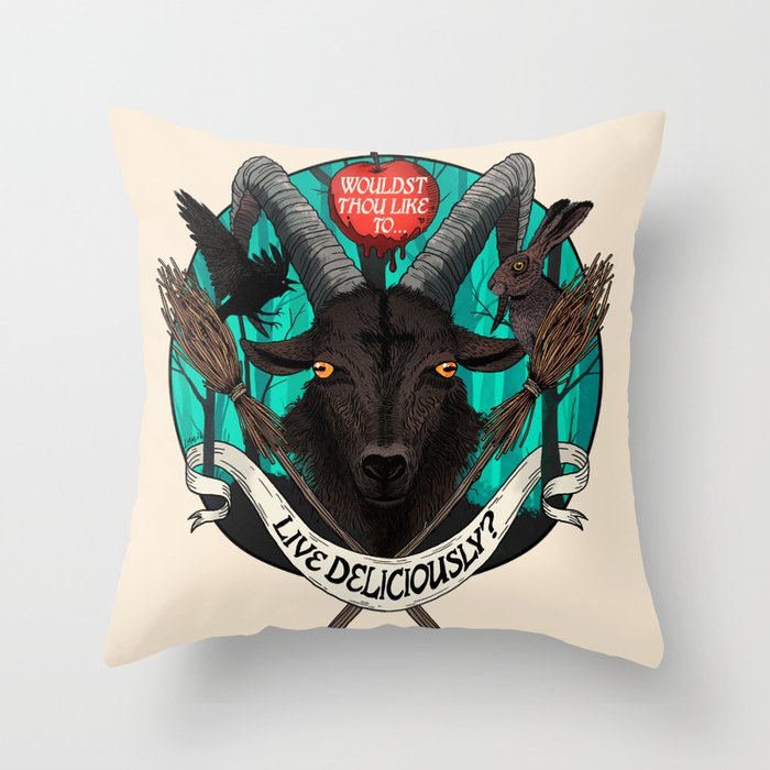 Black Phillip (The Witch) Throw Pillow
