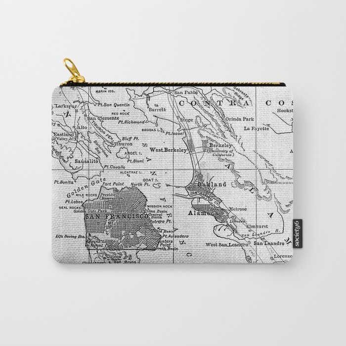 Vintage Map of San Francisco California (1905) Carry-All Pouch