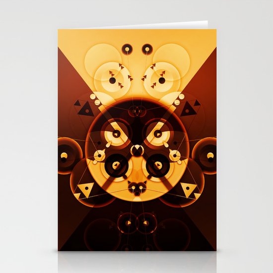 Ying-Yang Gold Cross Version Stationery Cards