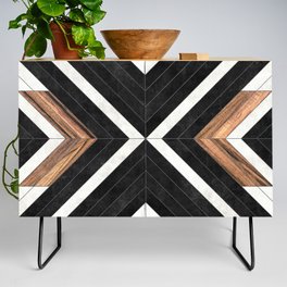 Urban Tribal Pattern No.1 - Concrete and Wood Credenza