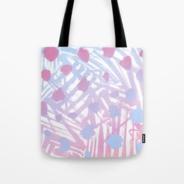 Abstract Paint Pattern Purple Tote Bag