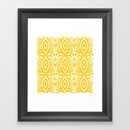 Yellow Ikat Pattern Framed Art Print