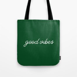 Good Vibes green Tote Bag