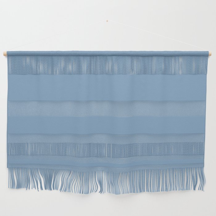 DUSK BLUE SOLID COLOR. Dusty pastel blue plain pattern  Wall Hanging