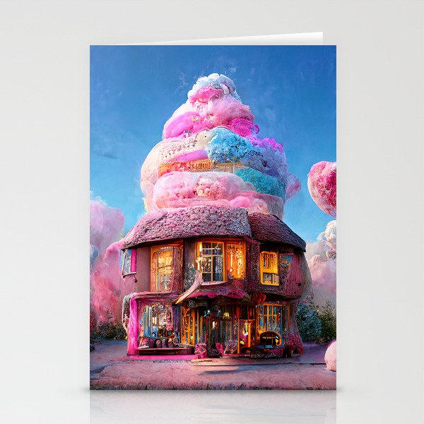 Cotton Candy House Stationery Cards