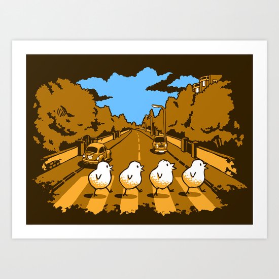 Why Did The Chicken Cross Abbey Road...? Art Print