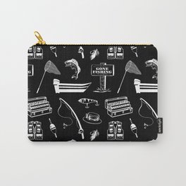 Gone Fishing // Black Carry-All Pouch